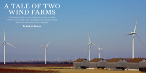 wind turbines bird habitat and farmlands