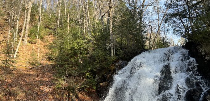 Algoma Highlands, King Mountain, Waterfall Autumn Nov 2022