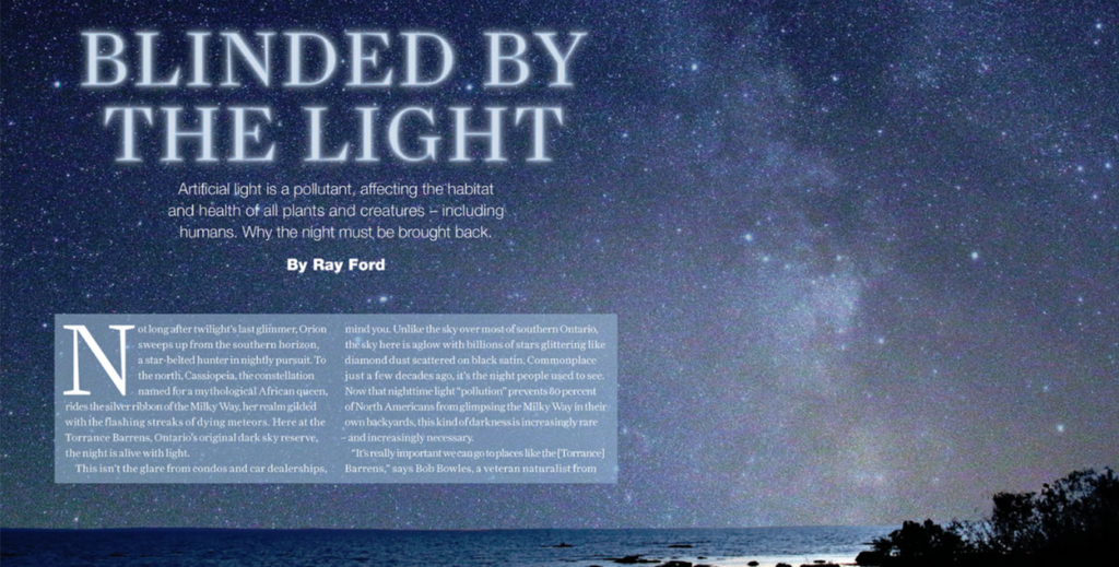 Light Pollution Feature Article Spread