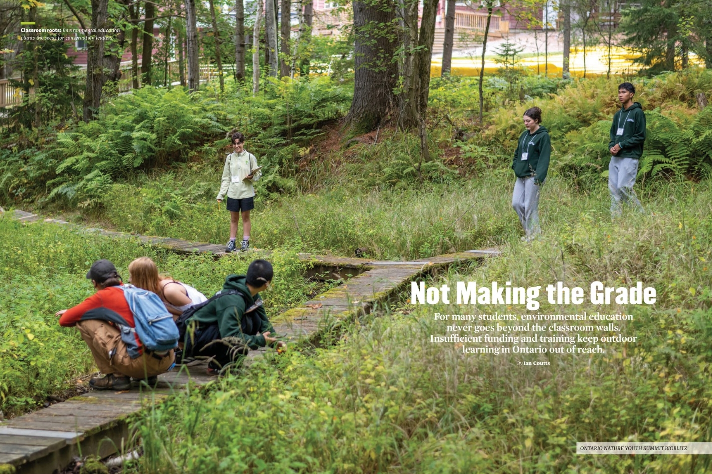 Environmental education feature spread © Sarah Vanasse