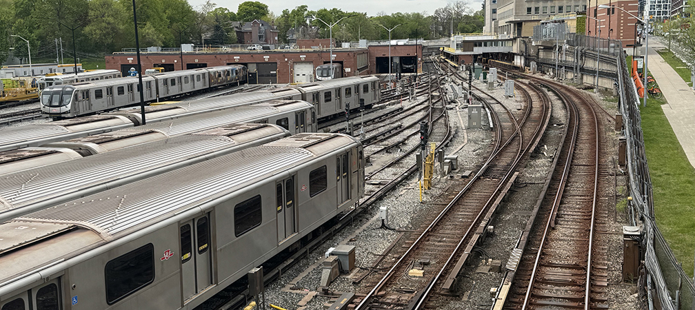 TTC Trains at Davisville Repair Facility