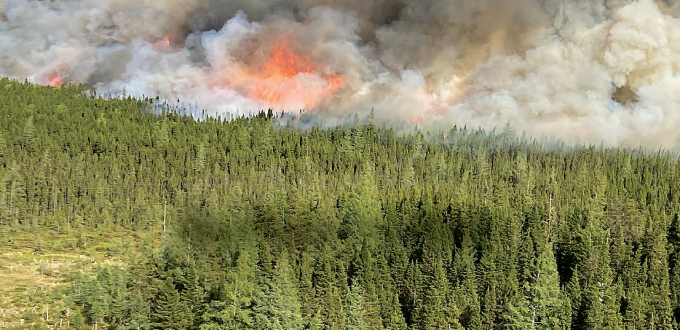 Cochrane area wildfire, northern Ontario, 2023